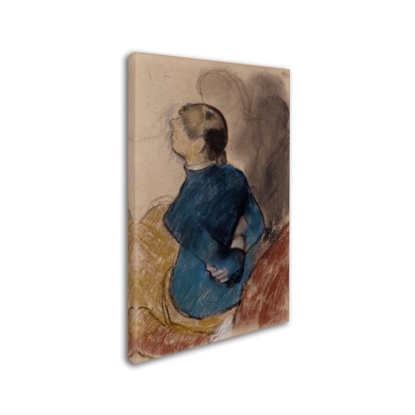 Degas 'Woman In Blue' Canvas Art,30x47